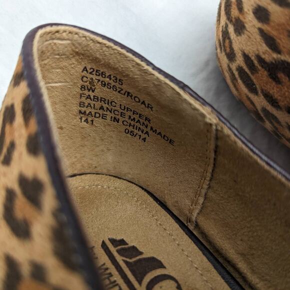 Cliffs By White Mountain Flats Size 8 Roar Leopard Cat Face Shoes Ballet Flat - Picture 10 of 13